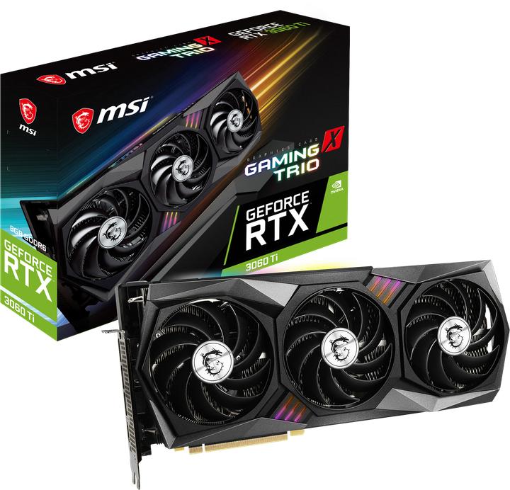 Actual product image MSI GeForce RTX 3060 Ti GAMING X TRIO (8 GB)