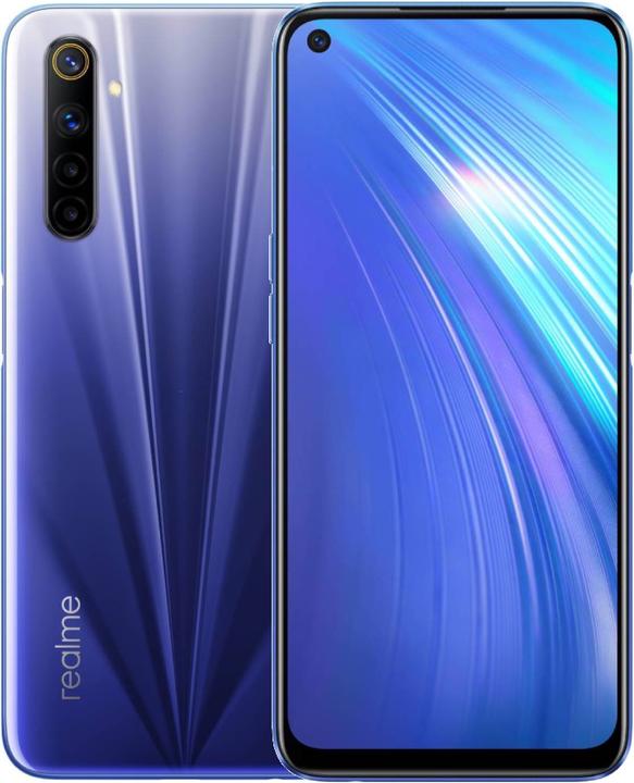 Actual product image realme 6 (4GB) (64 GB, Comet Blue, 6.50", Dual SIM + SD, 4G)