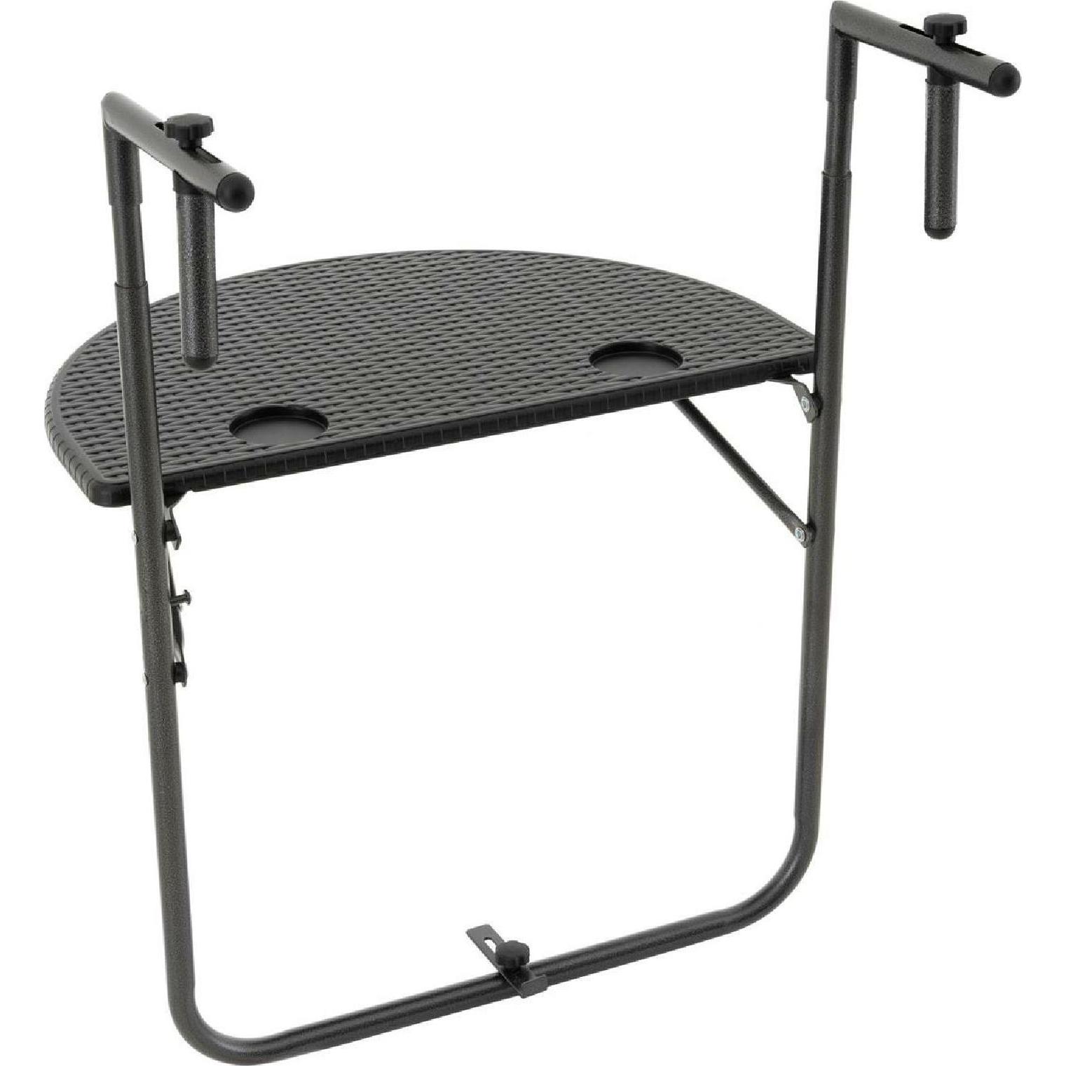 Thumbnail - VCM, Gartentisch + Balkontisch, Balkonhängetisch Balkontisch Wandklapptisch Hängetisch stabil 59x40 cm schwarz (59 cm)
