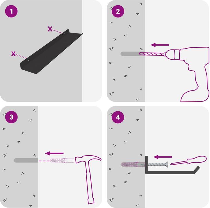 Immagine prodotto vidaXL Schweberegale (40 x 8.50 x 2.50 cm)