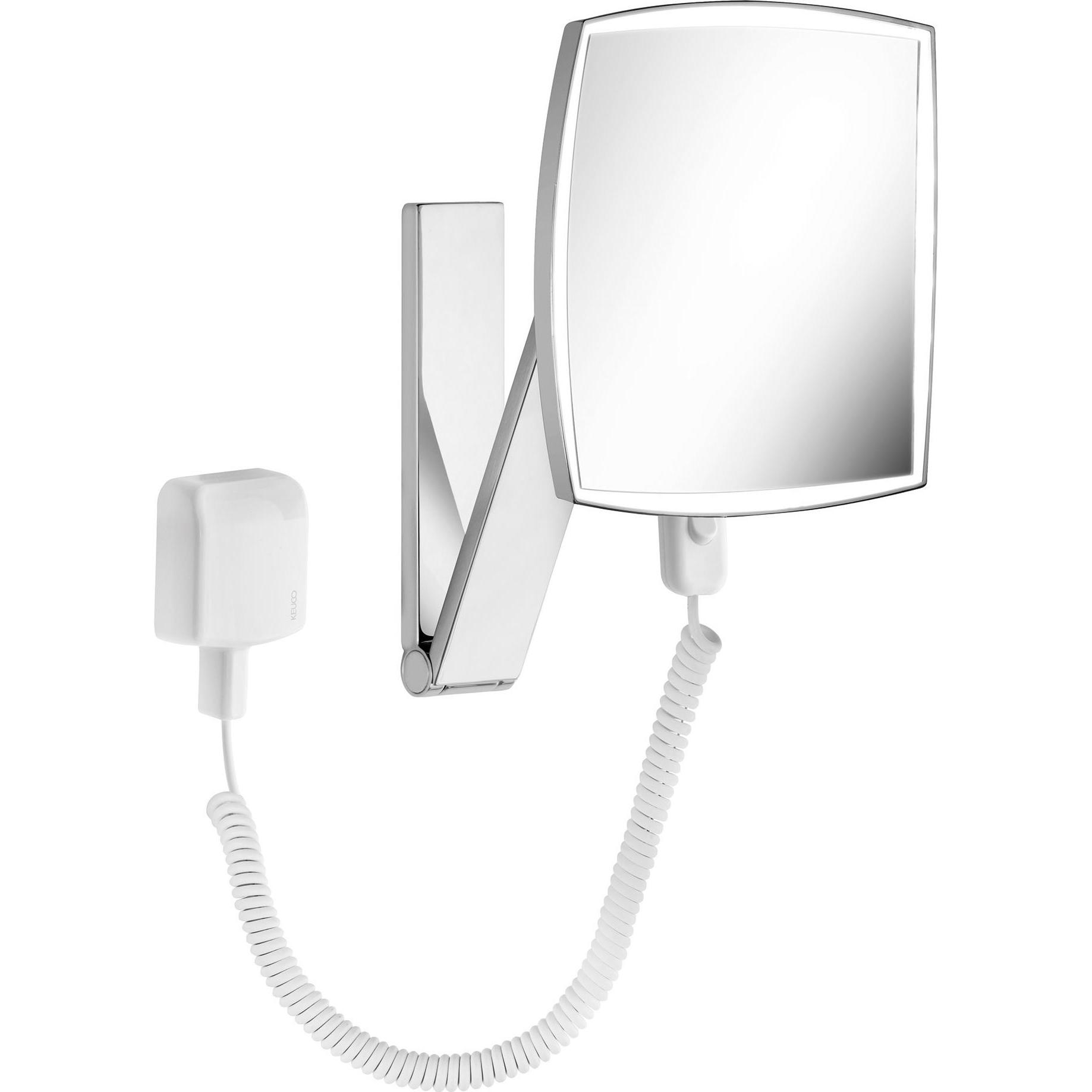 Keuco, Kosmetikspiegel, iLook move Kosmetikspiegel, 17613, beleuchtet, 1 Lichtfarbe, Spiegelfläche: 200x200 mm, verc (20...