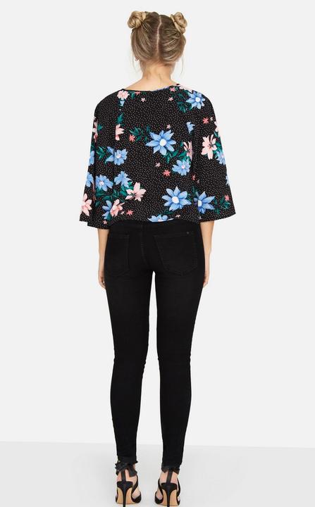 Actual product image Girls On Film s Lio blouse with floral pattern at the front for tying (36)