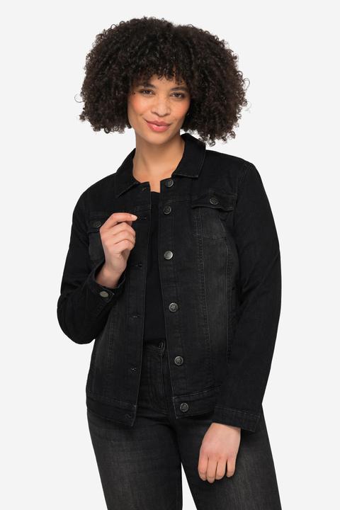 Produktbild Angel of Style Jeansjacke Frieda, Wascheffekte, Hemdkragen, Langarm (52)