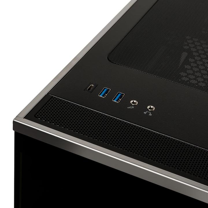 Actual product image Silverstone SST-LD01B Lucid Micro ATX Tower, TG (Mini-ITX, Mini-DTX)