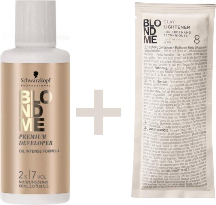 Immagine prodotto Schwarzkopf Professional BLONDME Clay Lightener 8 & Developer