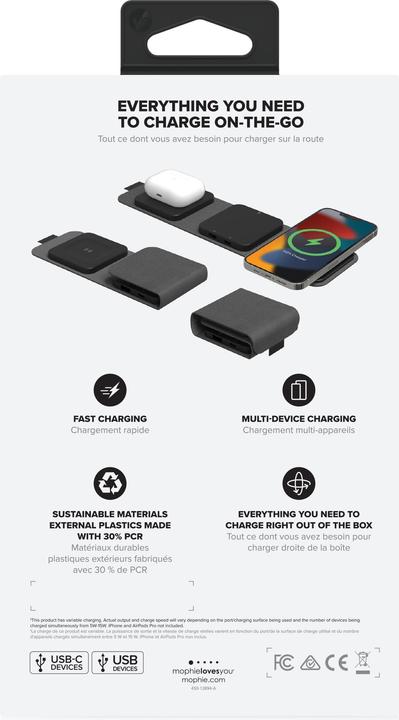 Actual product image Zagg Mophie Snap+ Travel Charger (15 W)