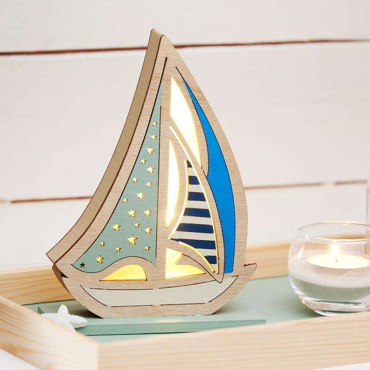 Produktbild VBS Holz-Segelboot, inkl. LED