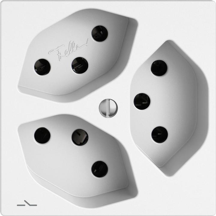 Actual product image Feller Socket outlet 1xS, 3xT13 10A, Edizio.Liv