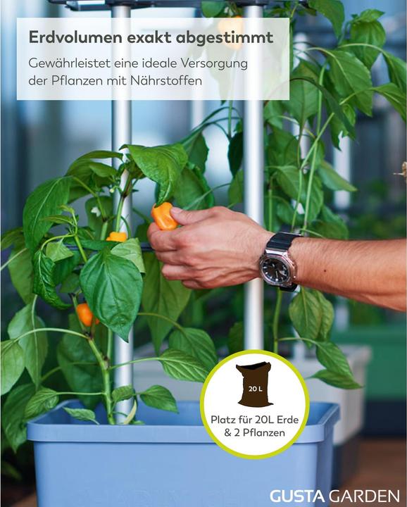 Actual product image Gusta Garden Rearing pots Charly Chilli XL Blue