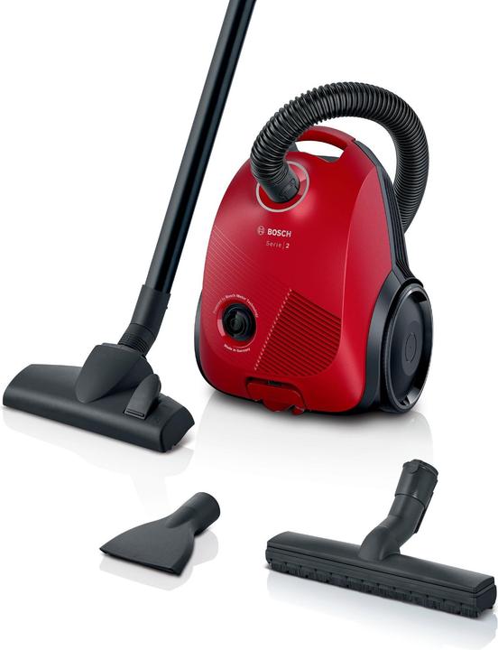 Bosch Hausgeräte BSHG CP Bodenstaubsauger 600W 80dB 8m 3.5L Hygienef. rot
