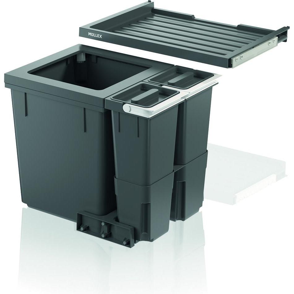 Müllex Kehrichtsystem X55 Basic, Abfalleimer, Grau