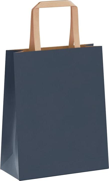 Produktbild VidaXL Kraftpapiertüten 50 Stk. mit Henkel Blau 18x8x22 cm Papiertüte (Geschenktüte, 50 x)