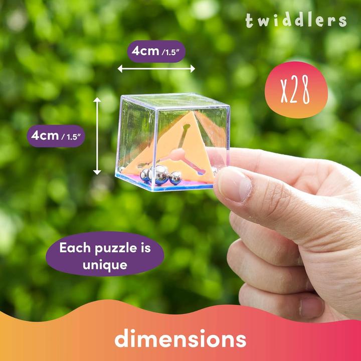 Image du produit The twiddlers 28 pièces de mini-puzzles, jeux de réflexion en cube