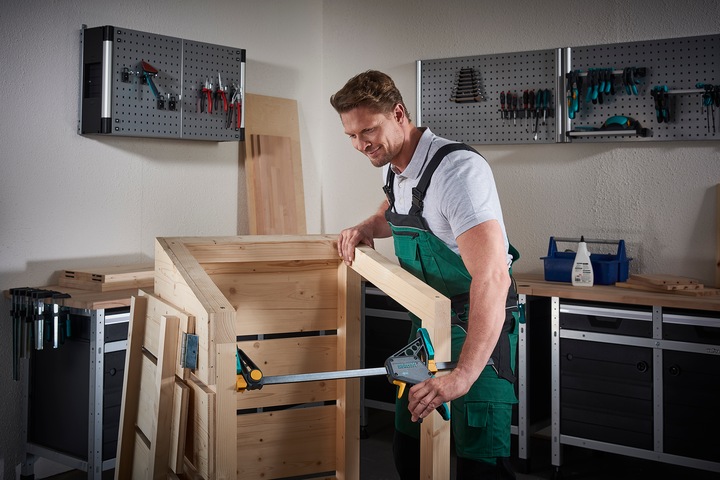 Actual product image wolfcraft Einhandzwinge EHZ „PRO“ 100/450 mm (450 mm)