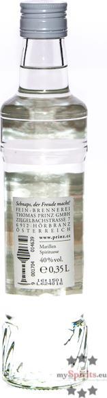Image du produit Prinz Eau de vie d'abricot 0,35l