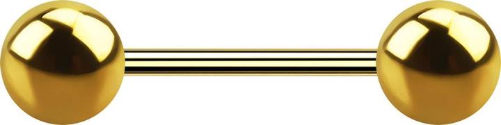 Immagine prodotto Star Piercing Micro bilanciere placcato oro con due sfere (senza ottone, Titanio G23)