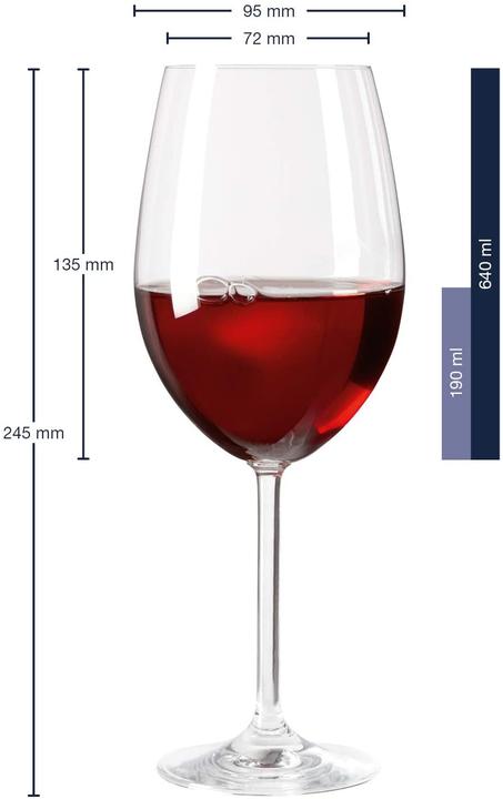 Image du produit Leonardo Quotidiennement (64 cl, 6 Verres, Verres à vin rouge)