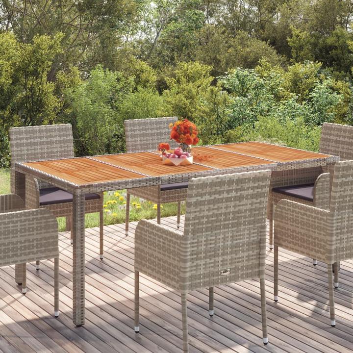 Produktbild vidaXL Gartentisch mit Holzplatte (190 x 90 x 75 cm)