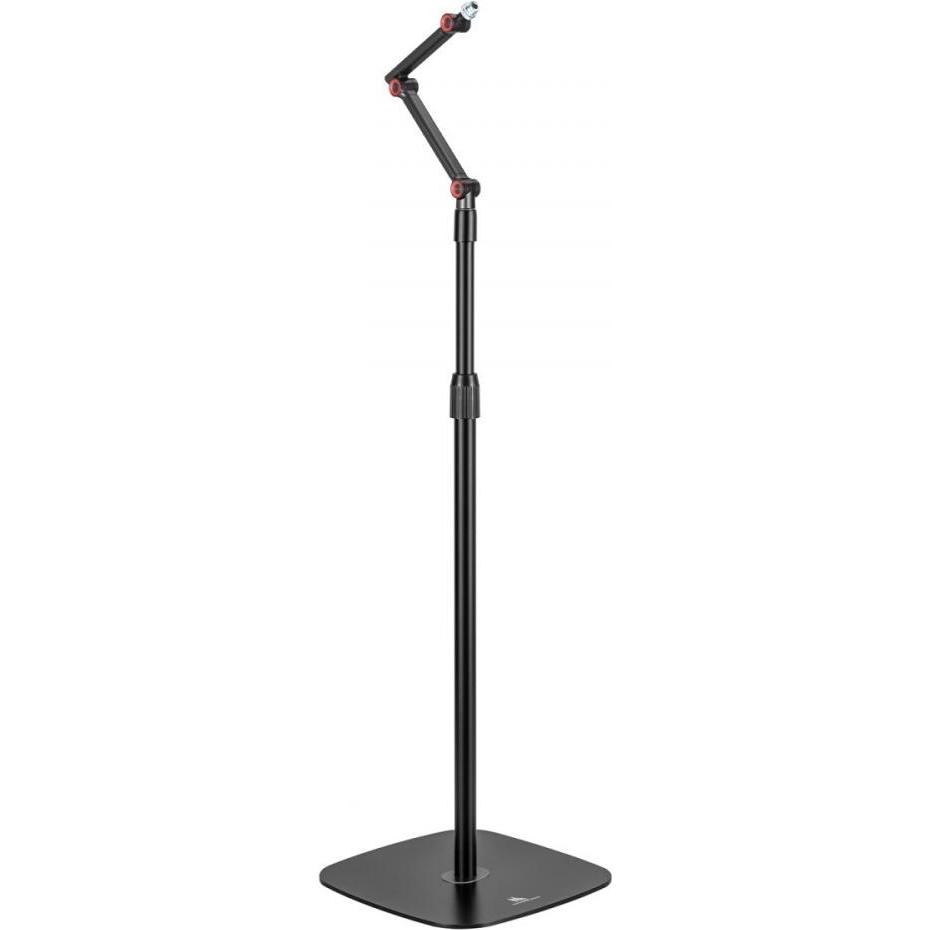 Maclean Metal Microphone Stand Height Adjustable 626-1694 mm 1kg max MC-337, Treppiede per microfoni, Nero