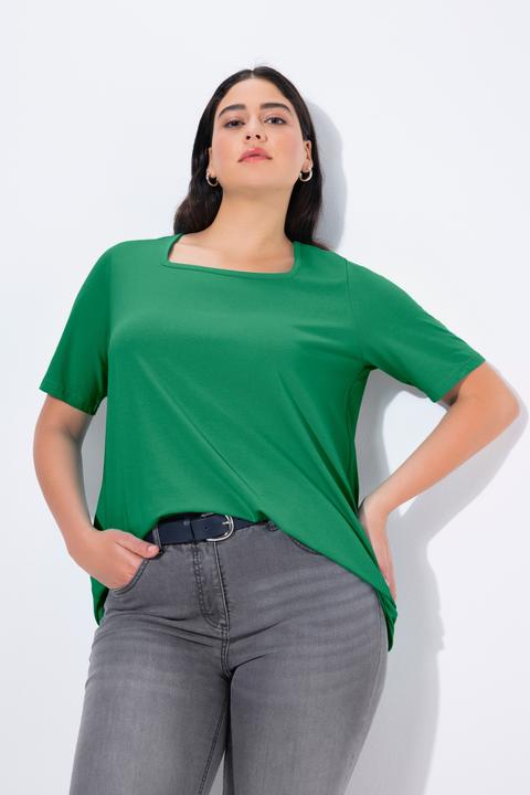 Actual product image Ulla Popken Essential Square Neck Stretch Tee (46, 48)