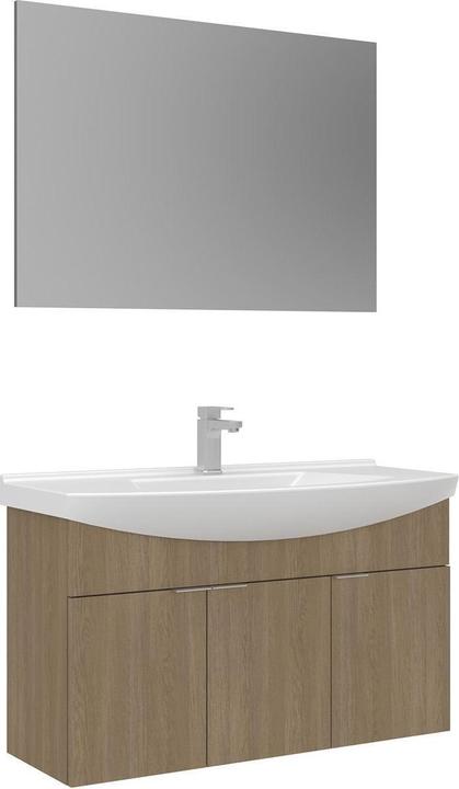 Produktbild Homitis Purus 100 Bathroom Cabinet With Sink & Mirror Set (2 Pieces)