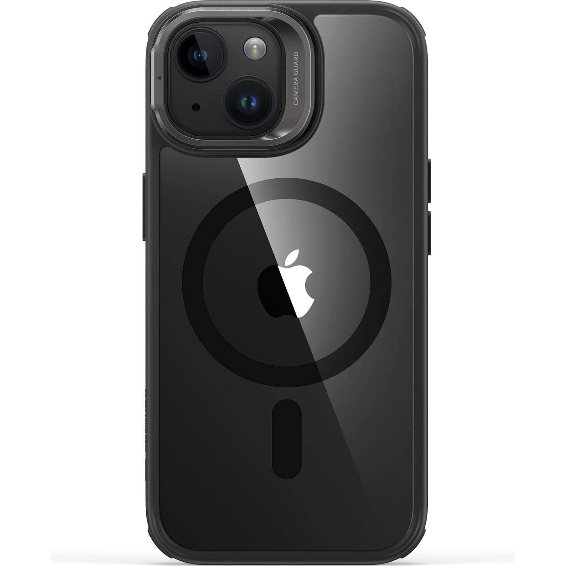 Thumbnail - ESR Classic Hybrid HaloLock Case mit Stash Stand (Apple iPhone 15 Plus), Smartphone Hülle, Transparent, Schwarz