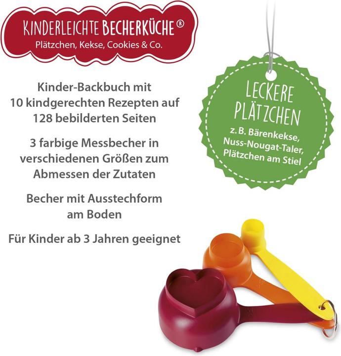 Actual product image Kinderleichte Becherküche - Plätzchen, Kekse, Cookies & Co (German, Birgit Wenz, 2017)