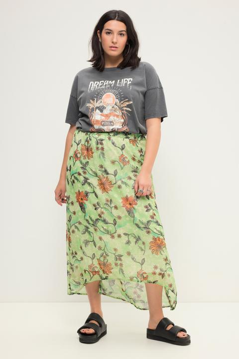 Produktbild Studio Untold Midirock, A-Line, Chiffon, Flowerprint, Elastikbund (42, 44)