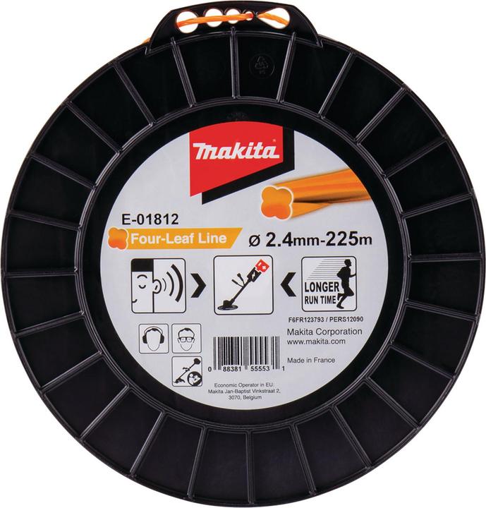 Produktbild Makita Mähfaden Four Leaf 2,4 mm x 225 m (Rasentrimmer, Trimmerfaden + Fadenspule)