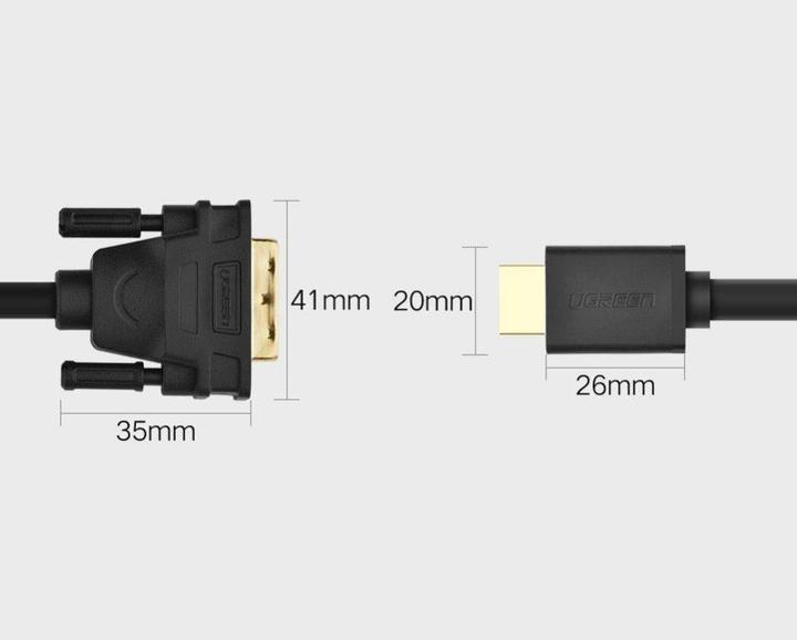 Image du produit Ugreen HDMI vers DVI / DVI vers HDMI 1080P (1 m, HDMI)