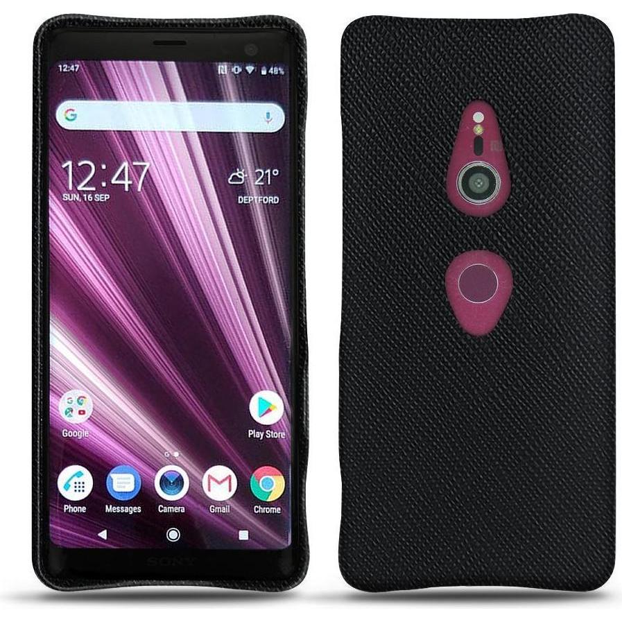 Thumbnail - Noreve Lederschutzhülle (Sony Xperia XZ3), Smartphone Hülle, Schwarz