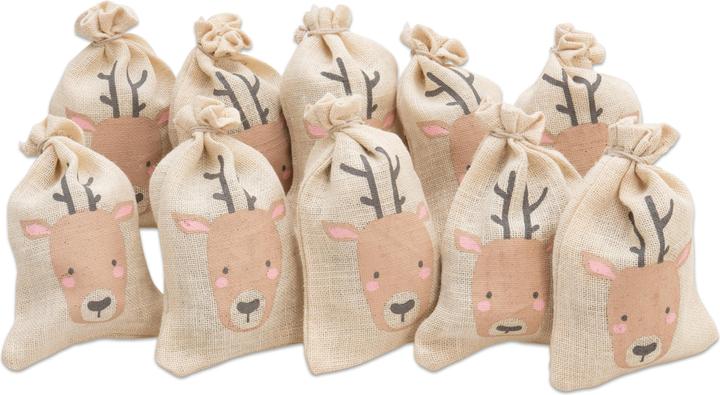 Immagine prodotto Folia 10 Sacchi di Babbo Natale con renne (10x)