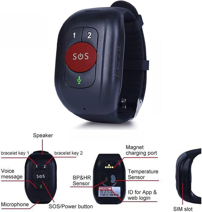 Image du produit Mitlow Bouton de panique SOS Détecteur de chute GPS Tracker (4G)