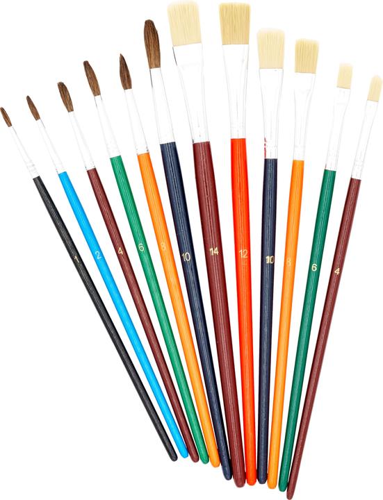 Produktbild Tsi Pinselset 12er Haar- + Borstenpinsel vegan