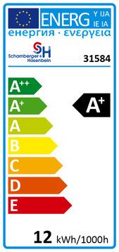 Energy Label Scharnberger+Hasenbein LED lamp (E27, 12 W, 1000 lm, 1 x, G)