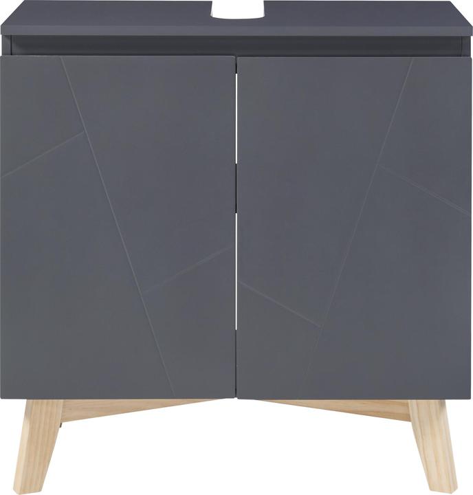 Image du produit En.Casa Meuble sous-vasque Overath 60x60x30cm Gris (60 x 60 x 30 cm)