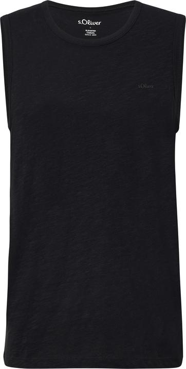 Produktbild S.Oliver T-Shirt Baumwoll-Tanktop mit Flammgarnstruktur (M)