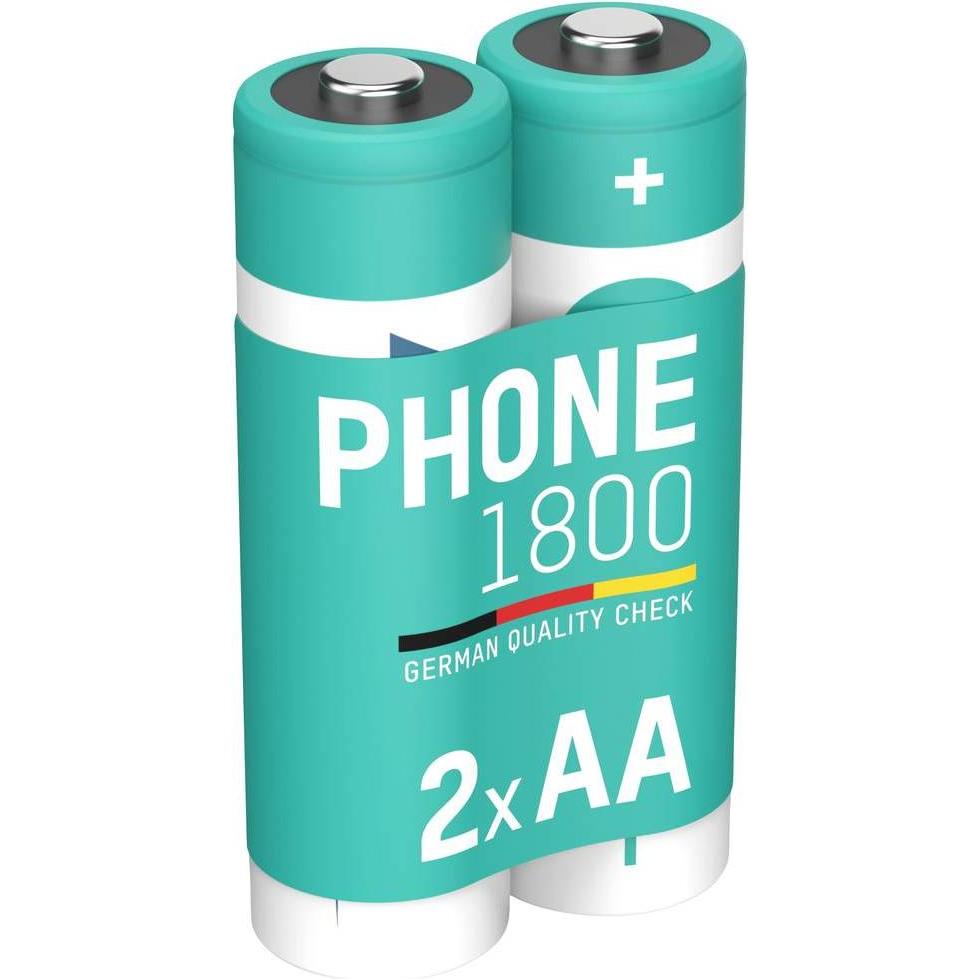 Ansmann 1312-0038 Mignon (AA)-Akku NiMH 1600 mAh 1.2 V 2 St. (2 Stk., AA, 1600 mAh), Batterien + Akkus
