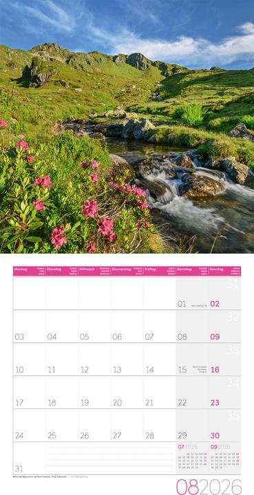 Image du produit Alpen Kalender 2026 - 30x30 (30 x 30 cm, Couverture rigide, Allemand, Italien, Anglais, Français)