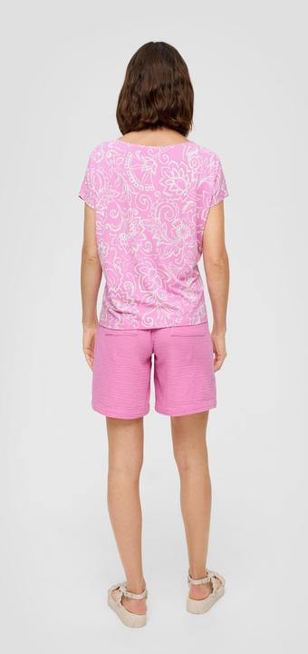 Immagine prodotto S.Oliver T-Shirt Viskose-Shirt mit All-over-Print im Relaxed Fit (S)