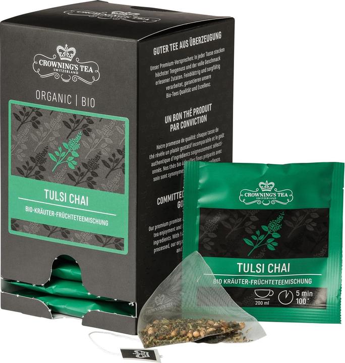 Crowning's Tea Teebeutel Bio Tulsi Chai 15 Stück