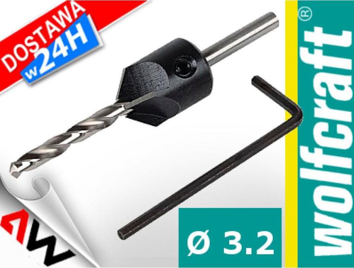 Produktbild wolfcraft 1 Vorbohrer mit Senker ø3,2x12mm (12 mm, 3.2 mm)