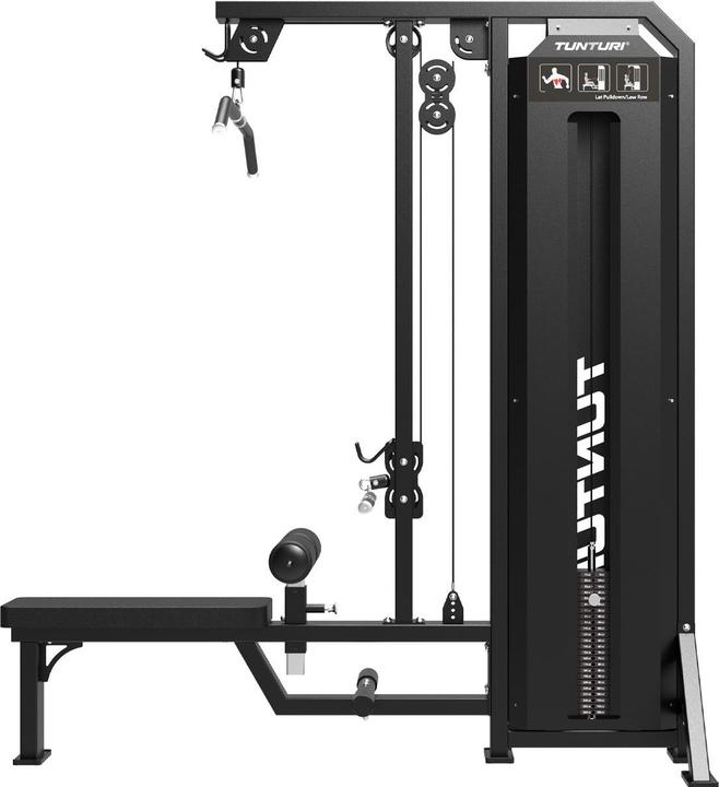 Actual product image Tunturi Platinum Dual Lat Pulldown/Low row cable pulldown station with weight stack