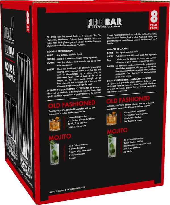 Image du produit Riedel Verrerie spécifique aux boissons ROCKS & HIGHBAS (3.10 dl, 8x, Verre à whisky)