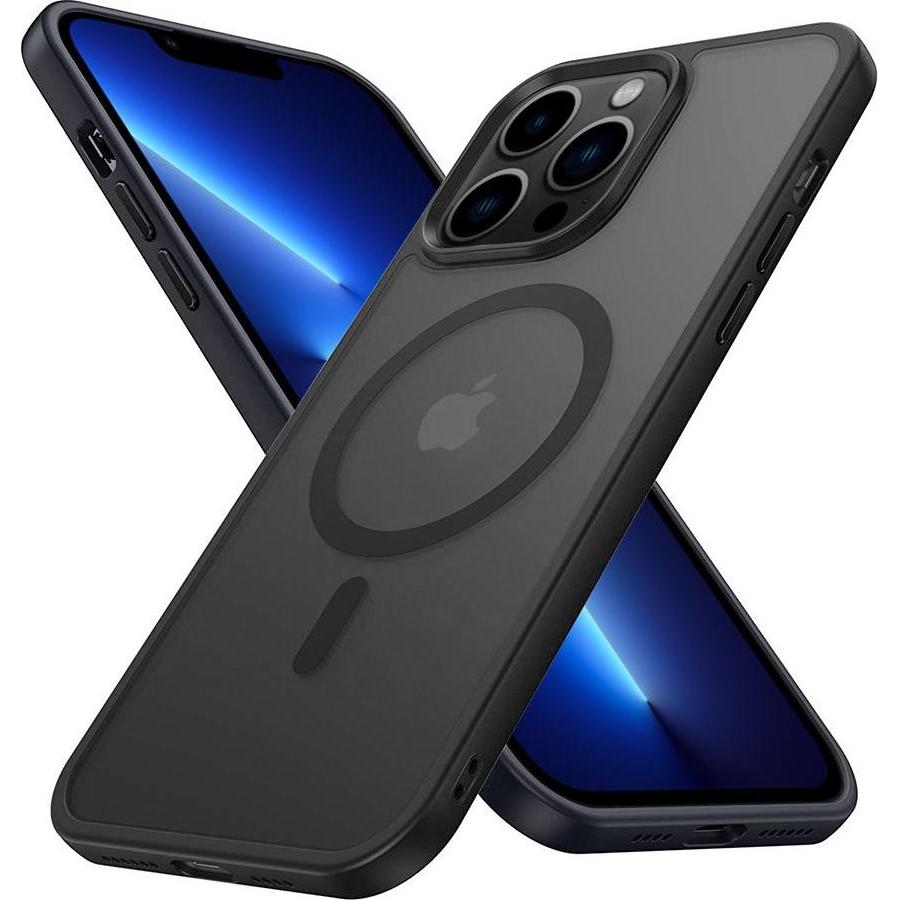 Cadorabo Hülle für Apple iPhone 12 PRO MAX kompatibel mit MagSafe (Apple iPhone 12 Pro Max), Smartphone Hülle, Schwarz