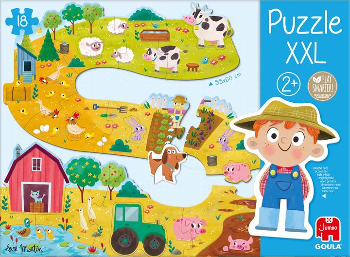 Produktbild Jumbo Goula 53176 - Puzzle XXL, Bauernhof, 18 Teile (18 Teile)