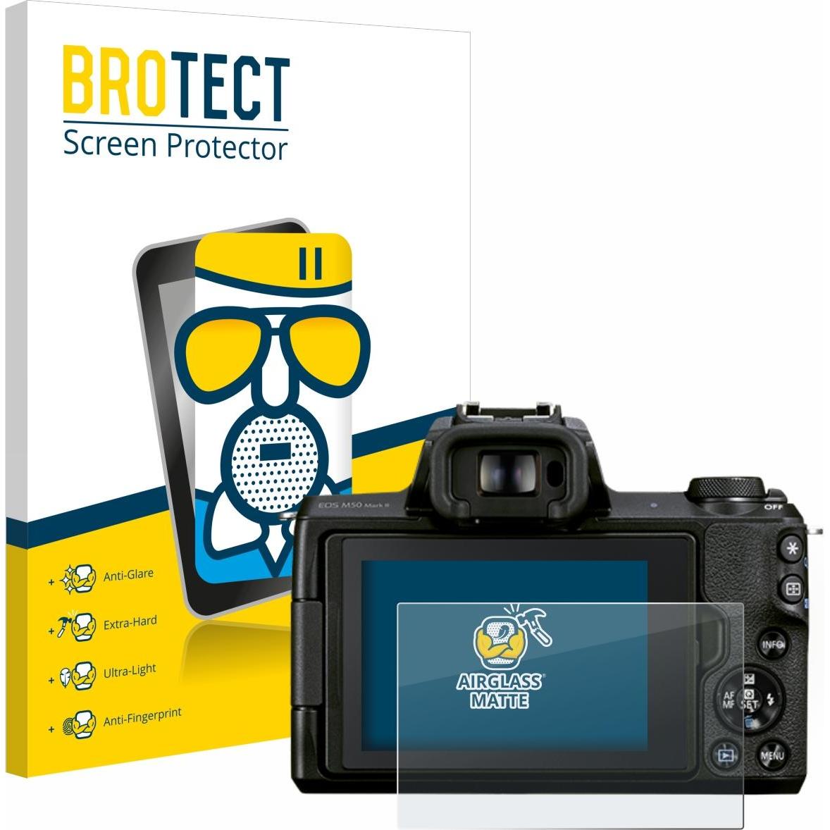 BROTECT AirGlass Panzerglasfolie Matt (Displayschutz, EOS M50 Mark II), Kameraschutz