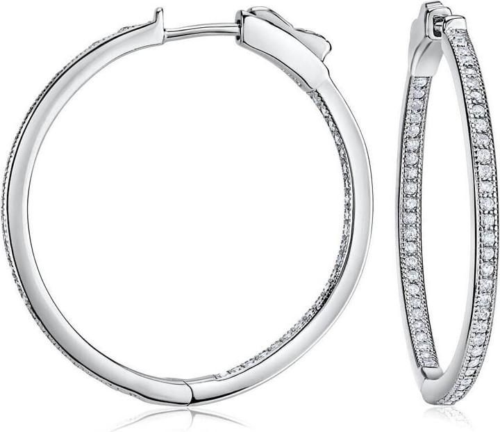 Produktbild Silvego Silver round earrings with unique clasp Karin JJJ0107