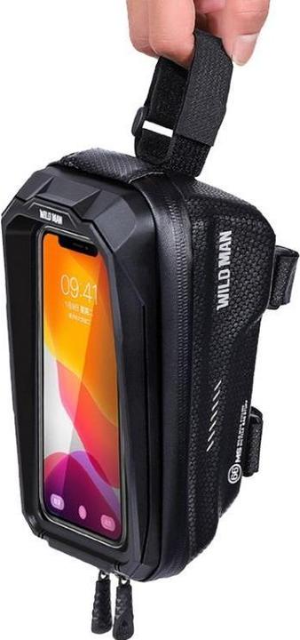 Produktbild Wildman Bicycle accessory traveling bag for bike frame with zipper 1,2L (4 "- 7") MS66 black (1.20 l, Rahmentasche)