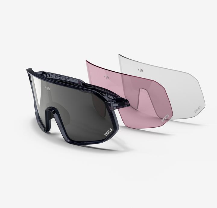 Actual product image Van rysel Fahrradbrille RR 900 Perf Zeissgläser grau/durchscheinend (Grey, Black translucent, Zeiss lenses grey)